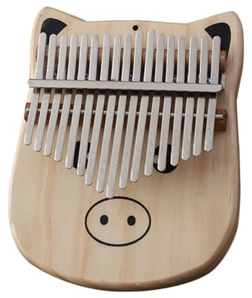 LOLIPPYY Piano à Doigts Kalimba En Bois 17 Tons Pour Débutants, Instrument Musique Kalimba Portable Cartoon Cochon, Piano à Pouces Lisse Et Solide, Pour Apprentissage Musical