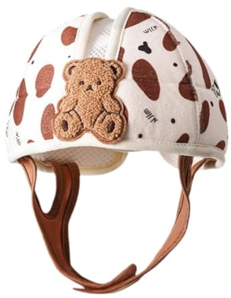 MagiDeal Casco per neonati per bambini che imparano a camminare, comodo, traspirante, antiurto, protezione per la testa, cappello per bambini di 1 anno, Orso