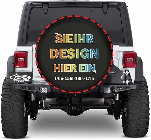 Personalisiert Foto- Reifenabdeckung Mit Eigenem Text Logo personalisierte Radabdeckung Wasserdicht Staubdicht Universelle Reifenschutzhülle Fotogeschenk 16 inch