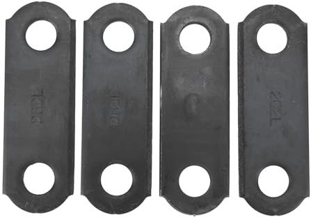 Keenso Correa de Grillete de la Hoja de la Hoja del Remolque, Correas de Grillete del Remolque de 4 Pcs 2 5/8 Pulgadas de Centro Al Centro de Doble Ojo Resortes de 9/16 Pulgadas para