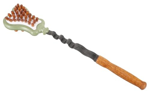 Gatuida Manueller Massagehammer mit Glatter Oberfläche Tragbares Massagegerät für Rücken und Arme für Büro und Reisen Grün Pp und Holzmaterial