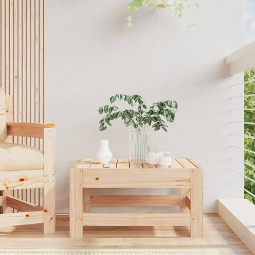 Teenpull Gartenhocker Massivholz Kiefer, modularer Outdoor-Sitzhocker 62x62x32cm, robuster Holzhocker für Garten, Terrasse, Balkon, vielseitige Ergänzung für Ihr Zuhause