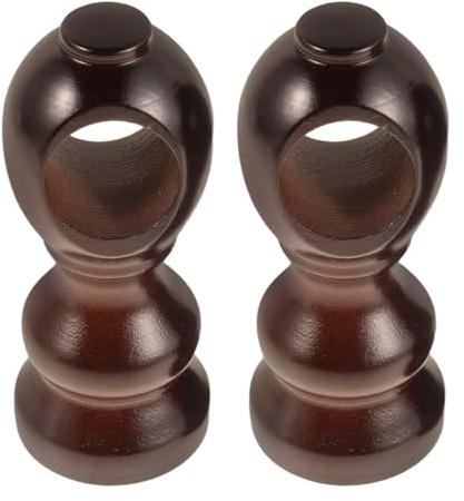 SHINEOFI Soportes de Madera para Barras de Cortinas Soporte Resistente y Fácil Instalación, 2 Piezas para Baño o Dormitorio, Diseño Elegante y Funcional