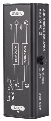 Annadue Isolatore del Rumore del Loop di Terra per Audio per Auto/impianto Stereo Domestico, Isolatore del Loop di Terra con Scatola del Rumore Audio con Interfaccia da 3,5