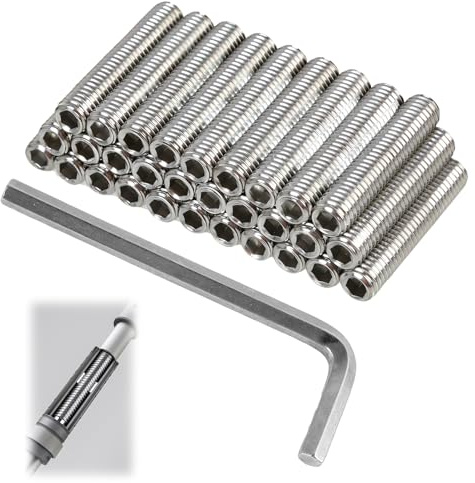 30pcs Gewindestange Edelstahl M8×40mm, Vollgewindestangen M8, Gewindestifte Madenschrauben,Präzise Gewindeschrauben für Möbelmontage, Maschinenbau und Industrielle Fertigung und Maschinenmontage