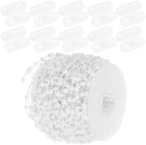 Gadpiparty Repuestos para Persianas Verticales Cadena de Cuentas y Conectores, Kit de Reparación para Persianas Enrollables, Adecuado para Estores en Salones y Habitaciones