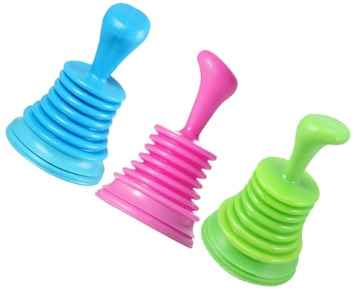 Levemolo Set 3 Pezzi Stura Lavandini in Pvc Ventose da Cucina, Pratico e Comodo da Impugnare, per Casa e Ristorante, Design Semplice ed Colore Casuale