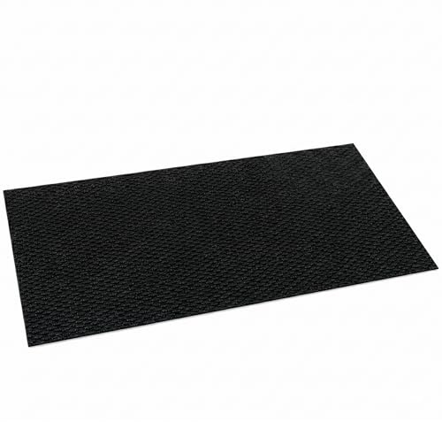 Floordirekt Schmutzfangmatte Schwarz 100x100cm Hong Kong Pro – rutschfeste Sauberlaufmatte mit TPE-Rücken, robuste Türmatte für Eingangsbereich, Flur & Gewerbe