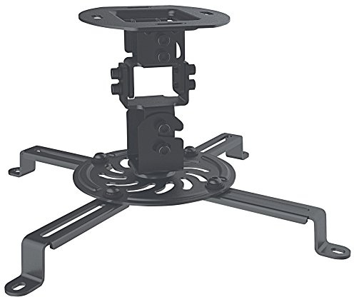 Manhattan Projector Mount, Ceiling, Universal, Tilt, Swivel & Rotate, Height: 15cm, Max 13.5kg, Black, Lifetime Warranty