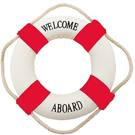 Rettungsring Welcome rot Bastelartikel Kreuzfahrt Reise ca 14 cm