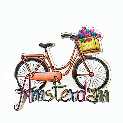 Amsterdam Holland - Magnete da frigorifero 3D da viaggio, collezione regalo, decorazione per la casa, cucina, adesivo magnetico per frigorifero Paesi Bassi