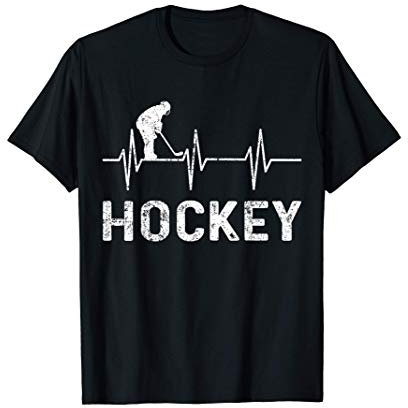 Eishockey EKG Herzschlag Hockey Geschenk T-Shirt