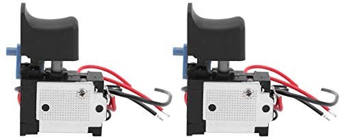 Interruptor de taladro eléctrico de 2 piezas, interruptor de gatillo de control de velocidad 16A DC para taladro eléctrico manual
