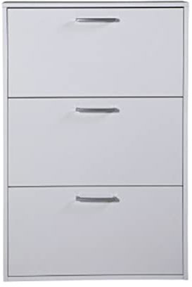 COMPOSAD | Scarpiera della Linea FACILE con 3 Ribalte, Slim, Scarpiera Salva spazio, Scarpiera Slim, Scarpiera Bianca, (LxAxP) 65,10x99,60x15 cm, Colore Bianco, Made in Italy