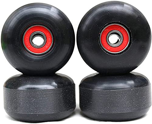 SSCYHT 4 STK./Set Rebound Härte 95a-100 A 52x32mm Skateboard Rollen Street Skate Board Rollen mit Lager,Schwarz