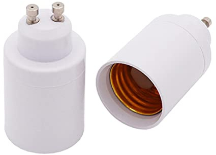 ShuoHui 2x Neu GU10 auf E27 Licht Lampe Sockel Adapter Konverter Lampe Halter GU10 bis E26/E27 Lampensockel Konverter