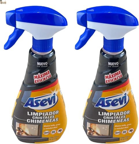 BricoLoco.com 2er Pack - Reiniger für Ofen, Kamin, Backofen, Grill - Sprühspray 475 ml - Kraftvoller Ruß und Schmutz - 2er Pack