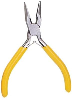 GNAUMORE Pince à Bijoux Multifonction Plate et Pointue - Poignée Antidérapante pour la Découpe et Fabrication avec Perles