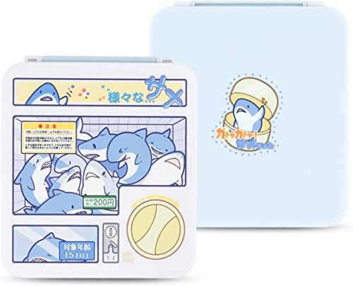 GeekShare Portable Switch Game Card Case-Switch Game Holder Case with 12 Game Card Slots-Game Card Cartridge Carrying Storage Box Compatible with Switch- Cute Shark