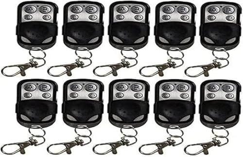 EnterElettronics KIT 10 TELECOMANDI PER CANCELLO SOLO A 433,92 MHz E A CODICE FISSO - ASSISTENZA TELEFONICA - NON DUPLICA ROLLING CODE - MANUALE IN ITALIANO