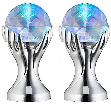2x LED Partyleuchte Hand Discokugel 360° Lichteffekt Rotation Partylicht Disco Party Projektor Discolicht Kugel