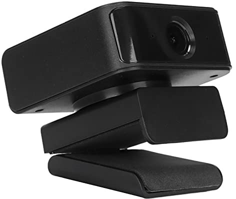 Cámara Web Full HD 1080P con Micrófono, Cámara de Computadora con Rotación de 360 ​​Grados, Cámara Web de Video con Pantalla Ancha de 130 Grados, Cámara Web USB Flexible para Videoconferencia, Transmi