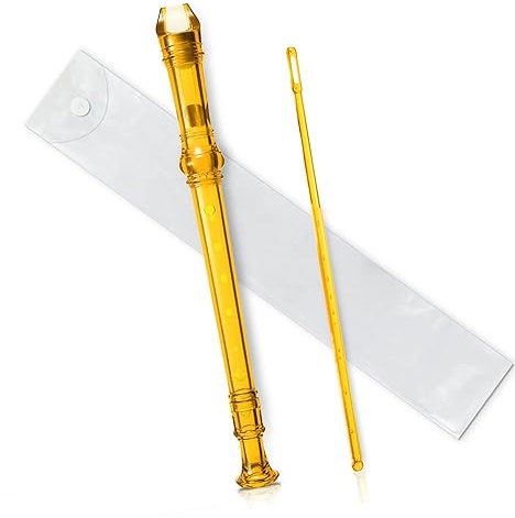 sopran blockflöjt Flerfärgad 8-håls Lång Flöjtinstrument För Nybörjare Musikalisk Sopran-plastblockflöjt (Color : Orange)