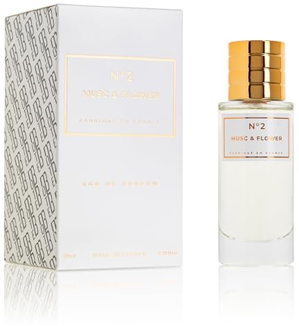 Note 33 - Musc & Flower N°2, Eau de Parfum Unisexe pour Femme et Homme, Senteur Florale - Tubéreuse Oranger, Jasmin, Tubéreuse, Ylang-Ylang, Idée Cadeau Noël, 50 ml