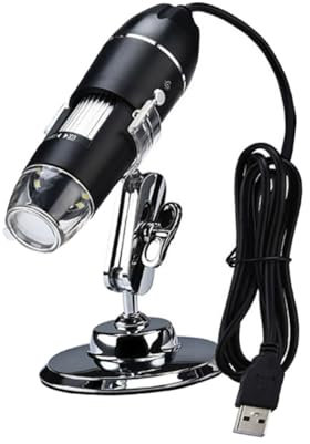 Gatuida 1pièce Microscope USB avec Support pour Expériences Scientifiques Et Réparation Électronique Compatible avec Smartphones Et