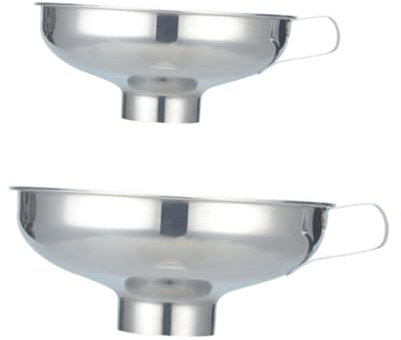 PRETYZOOM 1 Imbuto A Bocca Larga in Acciaio Inossidabile Spesso Colino Per Insalata Marmellata Per Cucinare Salsa Imbuto Per Salsa Domestica Argento