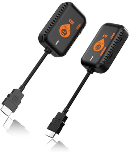 BDFFLY Wireless HDMI Transmitter and Receiver, Plug & Play Portable 2.4G/5G Wireless HDMI Extender Kit for Streaming Video and Audio to Monitor from Laptop/PC/TV Box/Projector - 98FT/30M