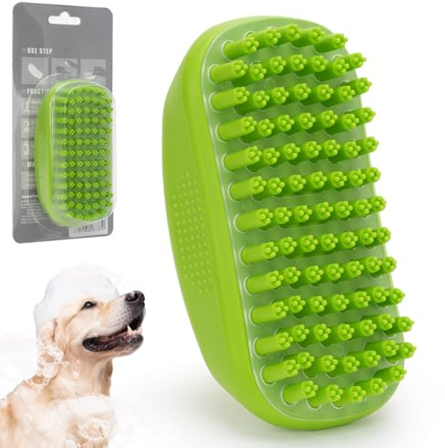 oumuik Badebürste Gummistriegel für Katzen Hunde,，Katzenbürste、Hundebürste，mit Massageeffekt、Haare kämmen,Schwebende Haare entfernen