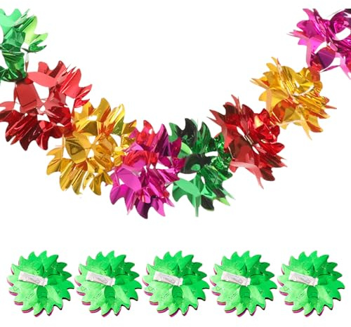 5 Pcs Christmas Ceiling Decorations, Foil Christmas Decorations Ceiling, Xmas Tree Hanging Foil Garlands Decoration, Foils Christmass Decoration for Xmas & New Year Decor, Xmass Party Banner