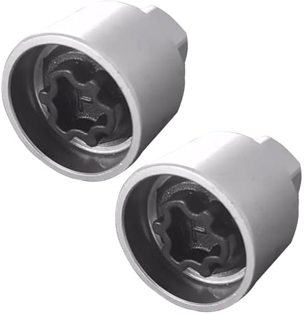Lot de 2 clés à douille antivol en acier épais de 17 mm pour différents écrous de roue de voitures