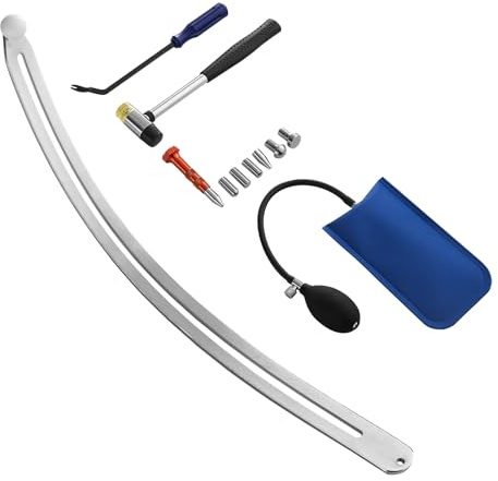 VEVOR Dent Puller Kit, Paintless Car Dent Removal Tool, Auto Fender Damage Repair Puller Lifter with Curved Rod, Crowbar, Rubber Hammer, Airbag, Detachable & Repair Pens, Replacement Heads Tools Kit