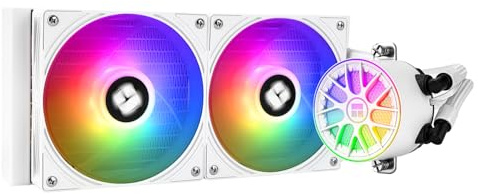 TR Thermalright AQUA ELITE 240 V6 ARGB White Liquid CPU Kühler, 240mm Aio Kühlung, Double PWM Lüfter-ARGB, für AMD AM4/AM5, Intel LGA1851/1700/115x/1200(Weiß)