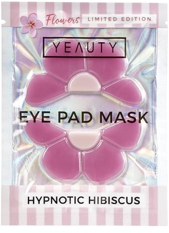 YEAUTY Hypnotic Hibiscus Eye Pad Mask – Augenpads mit Hibiskus-Blüte & Hyaluronsäure, Limited Edition – 1 Paar