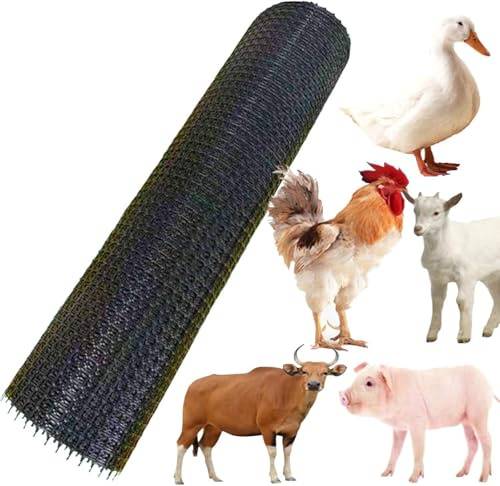 Trädgårdsstaket, djurbarriär, svart stängsel av plastnät, kraftigt utomhuskonstruktionsbarriärnät(1x10m/3.28x32.8ft)