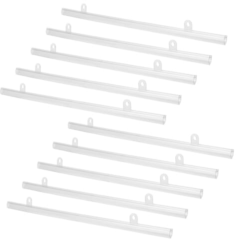 Baluue Barra Porta Poster in PVC 40 CM Ganci di Sospensione 10 Pezzi per Pubblicità in Centri Commerciali e Supermercati Supporto Stabile e Facile da Fissare per Strisce e Poster