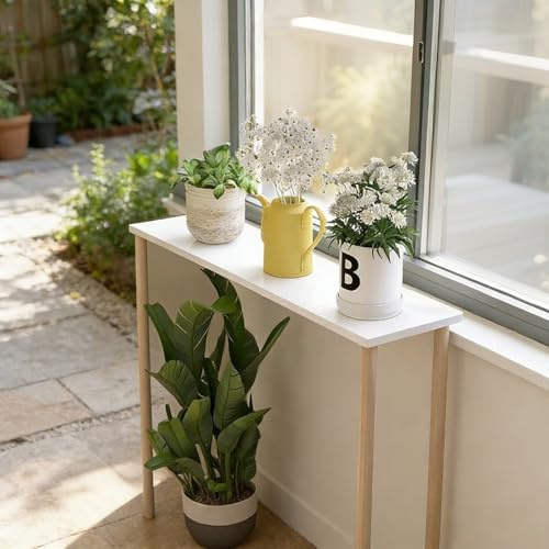 Extensor para Alféizar de Ventana Extensor de Alféizar de Pie para Plantas, Estante para Plantas para Ventanas Altas, Extensible de Alféizar de Ventana Exterior con Patas(W100xD35xH60cm(39x14x24in))