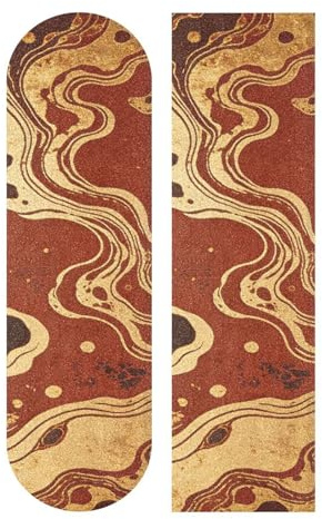 voucong Red Waves - Nastro antiscivolo per skateboard, anti-strappo, per scooter, 111 x 25 cm