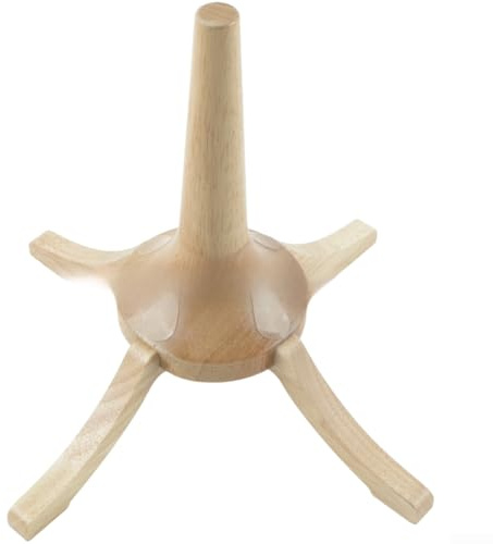 Supporto per strumenti in legno per tromba, sassofono soprano, portatile, con cuscinetti in silicone antiscivolo (piccolo supporto per tromba)