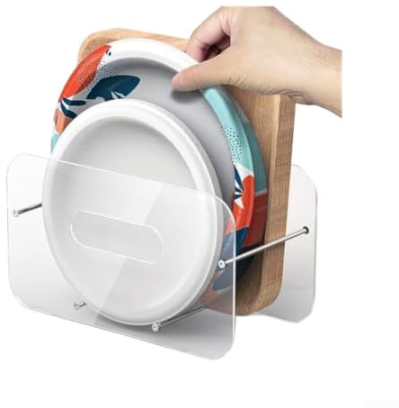 Zeroupshop Tellerhalter 7-12 Zoll Acryl Stapelbar Platzsparend