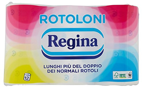 Toilettenpapier REGINA Handtuchrolle – 2 Packungen mit 12 Rollen [24 Rollen]