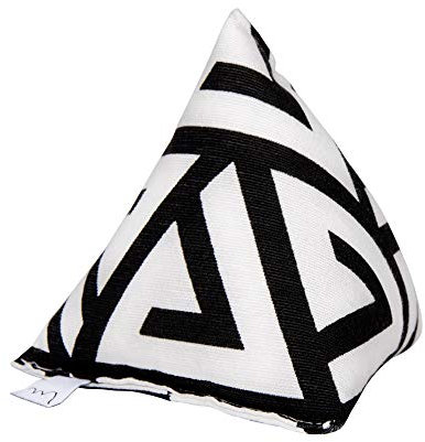 MINOUMI Große Pyramide Designed cat Toys | Katzenspielzeug mit Katzenminze | Handmade in Germany (Muster, Schwarz-Weiß)
