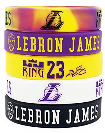 Basketball Spieler Porträt Armband Nummer 23 Silikon Inspirierende Wort Sport Schweißbänder 5 Stück
