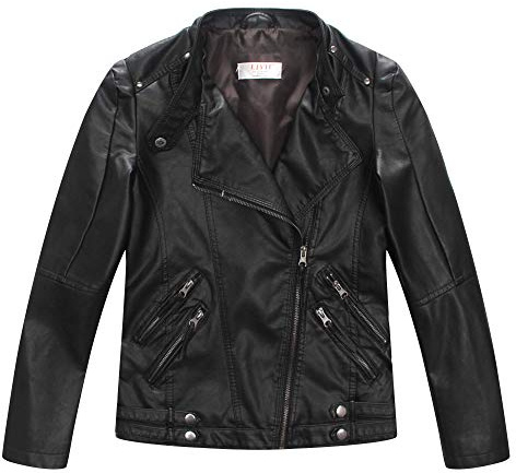 LJYH Boys Spring Faux Leather Moto Jackets Kids Zipper Fall Coats Outerwear 13/14yrs