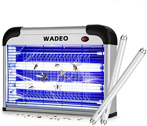 WADEO Electric Fly Killer, [Skeeter Defeater] [2 Spare Lamps] Mosquito, Moth, Wasp, Bug Instant Zap-to-Ash, 20W Bug Zapper for Home, Garden, Outdoor, Commercial Use