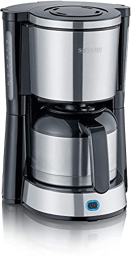 SEVERIN 4846-000 KA 4846 Kaffeemaschine TYPE, 1000, Kunststoff, 1 Liter, Edelstahl-gebürstet-schwarz