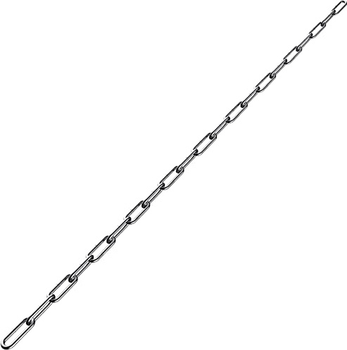 Stainless Steel Chain, Lsqurel 6.5ft Metal Link Chain 5/64in Small Light Duty Chain for Home Outdoor Camping Hanging etc (5/64in-6.5ft)